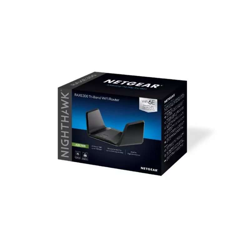 Netgear Nighthawk RAXE300 bezdrôtový router, Wi-Fi 6E, 4-portový switch