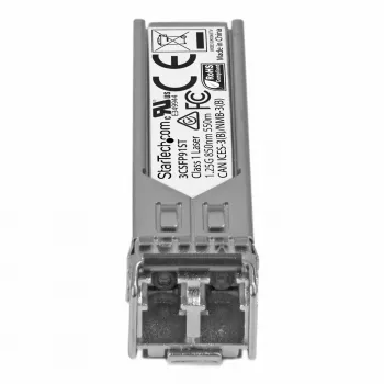 StarTech.com Gigabit Fiber 1000Base-SX SFP transceiver modul – kompatibilný s HP 3CSFP91 – MM LC – 550 m ~ SFP modul kompatibilný s HPE 3CSFP91 – 1000BASE-SX – 1GbE multimódový optický transceiver – 1GE Gigabit Ethernet SFP – LC 550 m – 850 nm – DDM HPE 3812, 3824, 3848