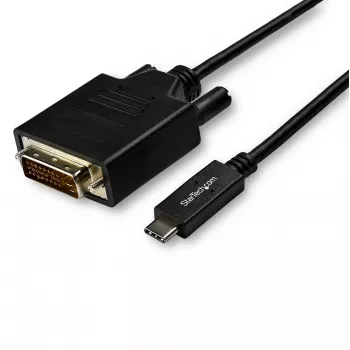 StarTech.com 10ft (3m) USB-C na DVI kábel – 1080p (Single Link) USB Type-C (DP Alt Mode HBR2) na DVI digitálny video adaptér kábel – funguje s Thunderbolt 3 – notebook na DVI monitor/obrazovku