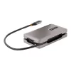 StarTech.com USB-C multiport adaptér, 4K 60Hz HDMI 2.0b, HDR, USB 3.2 Gen 2 10Gbps hub (2xUSB-C, 1xUSB-A), 100W PD Pass-Through, mini travel dock, 12 palcov/30cm kábel, dokovacia stanica pre notebook