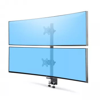 StarTech.com držiak na stôl pre 2 vertikálne stohované monitory, dual 49 palcov, celkovo 32 kg, C-svorka, Quick-Release VESA systém, širokouhlý 16:9/Ultraširoký 32:9, TAA