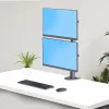 StarTech.com držiak na stôl pre 2 vertikálne stohované monitory, dual 49 palcov, celkovo 32 kg, C-svorka, Quick-Release VESA systém, širokouhlý 16:9/Ultraširoký 32:9, TAA