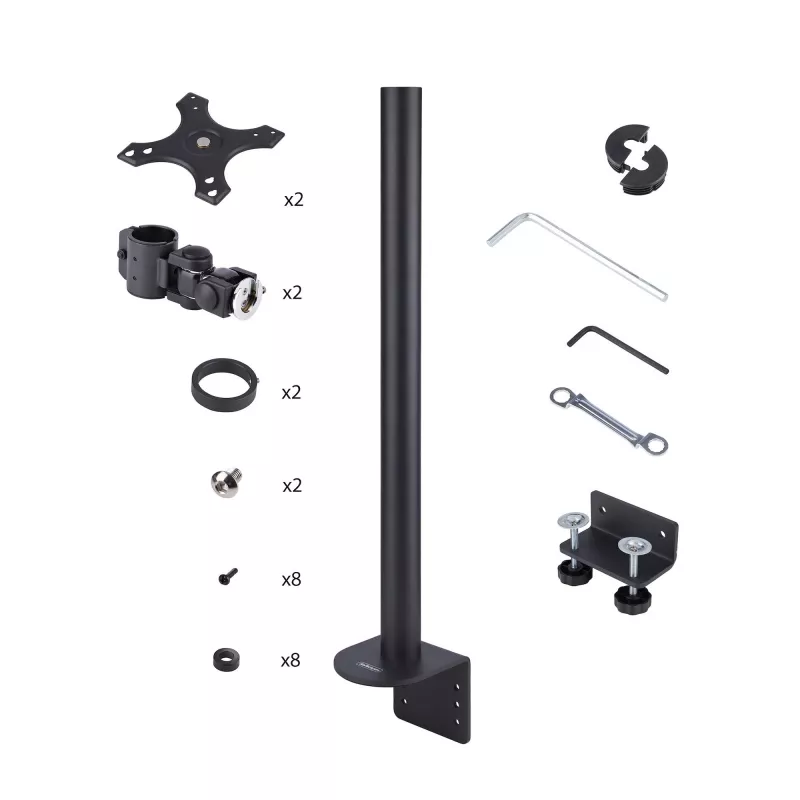 StarTech.com držiak na stôl pre 2 vertikálne stohované monitory, dual 49 palcov, celkovo 32 kg, C-svorka, Quick-Release VESA systém, širokouhlý 16:9/Ultraširoký 32:9, TAA