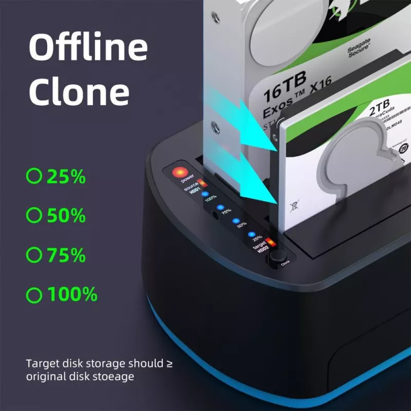 CoreParts MS-CLONER-SATA2.5-3.5 dokovacia stanica pre pamäťové disky čierna