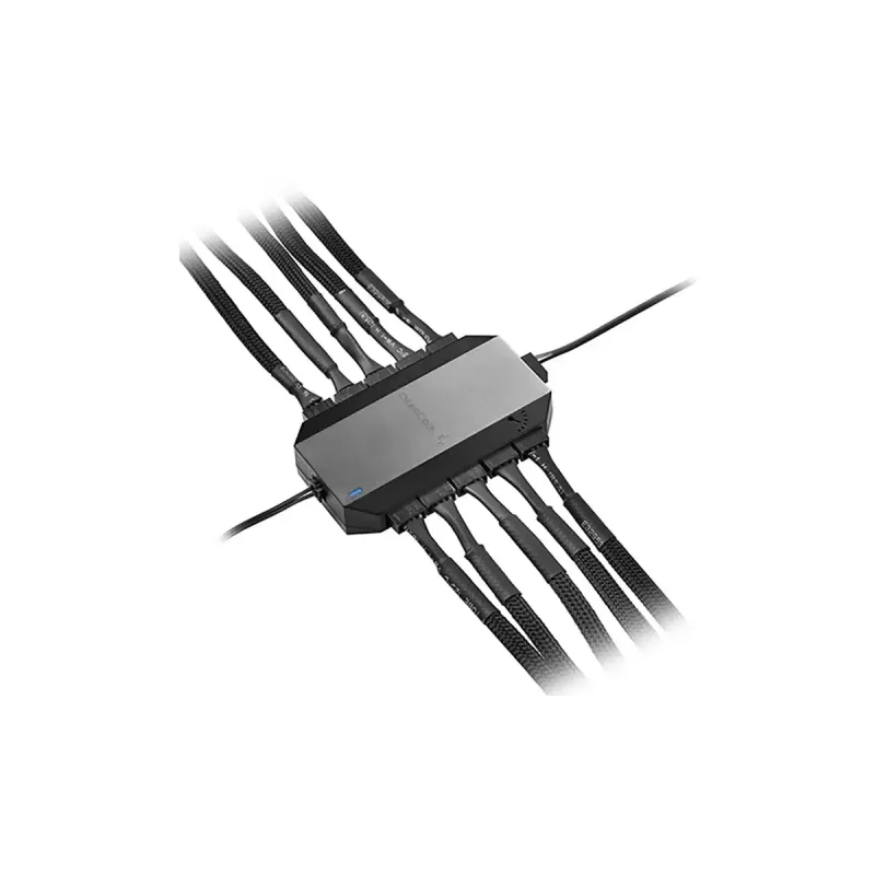 Ovládač ventilátorov DeepCool FH-10, 4-pin konektor ventilátora, čierny, 80×46×15 mm