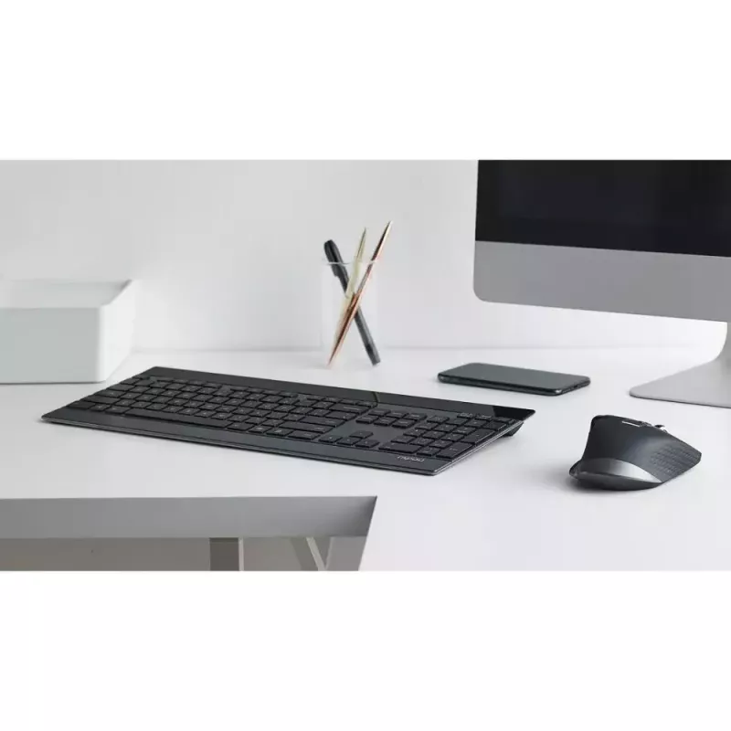Klávesnica a myš Rapoo 9900m Office QWERTZ čierna