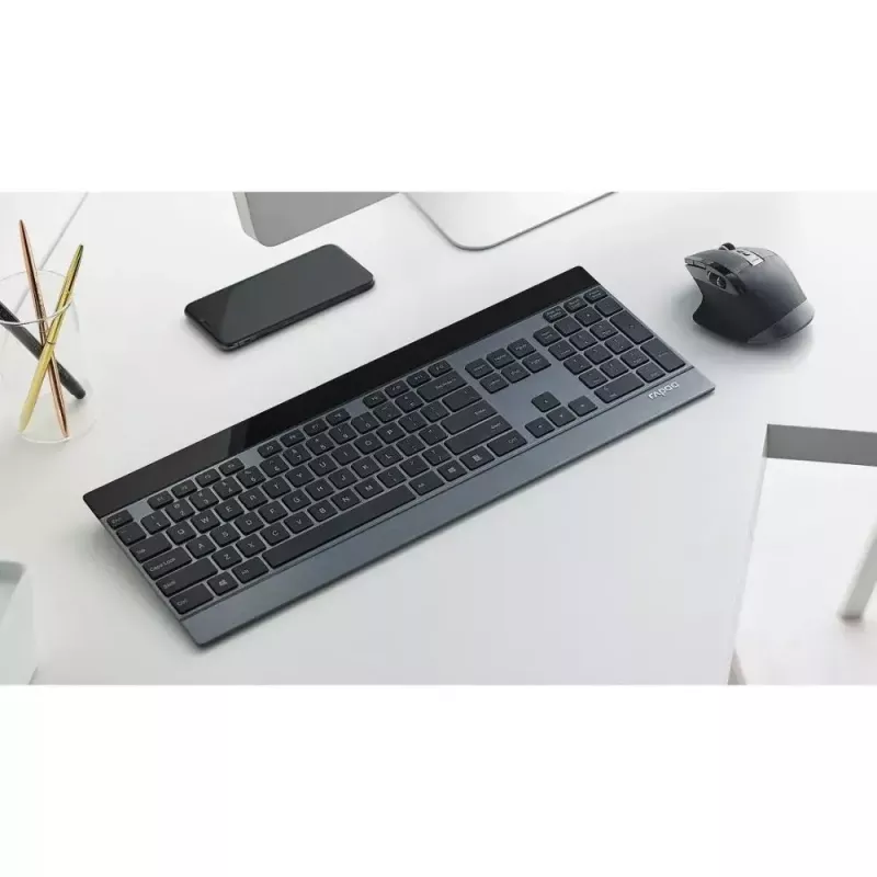 Klávesnica a myš Rapoo 9900m Office QWERTZ čierna