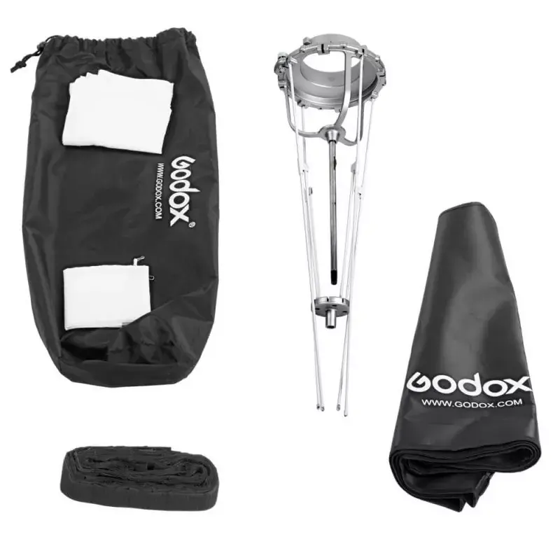 Softbox Godox SB-GUE120 čierny 120 cm nylon s difúzormi a gridom