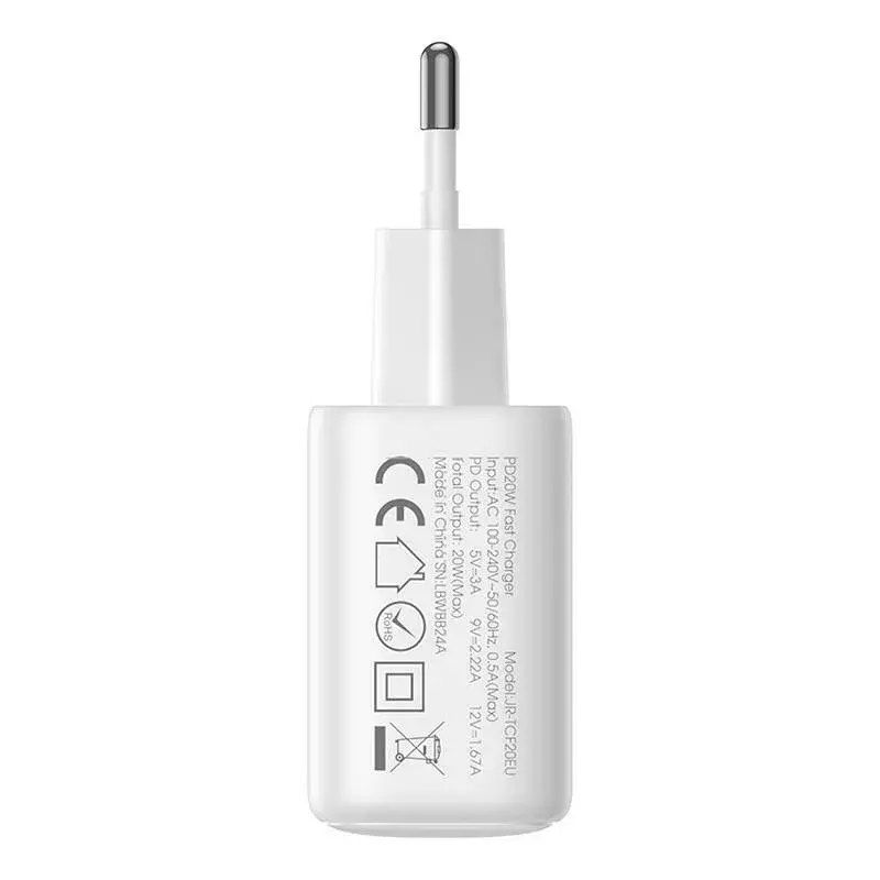 Napájací zdroj Joyroom JR-TCF12 Dual-Port 20W (USB-C x2) biely