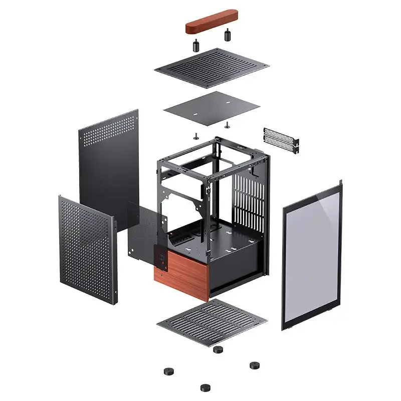 PC skriňa Jonsbo T6, Mini-Tower, Mini-ITX, čierna