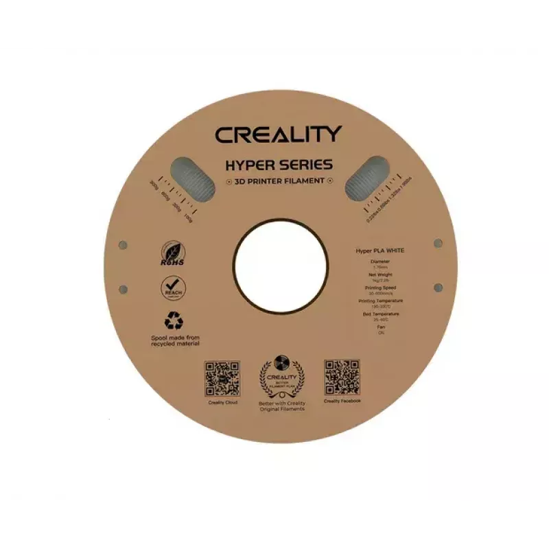 Materiál pre 3D tlač Creality 3D 3301010335 kyselina polymliečna (PLA) biela 1 kg
