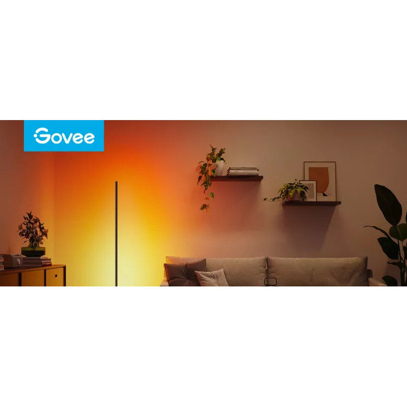 Govee Floor Lamp 2 stojacia lampa, pripravená na Matter, čierna