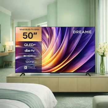 Smart TV Dreame Vivid Q100 50 palcov, QLED+, 4K UHD, Google TV, 120 Hz, AI procesor, čierna