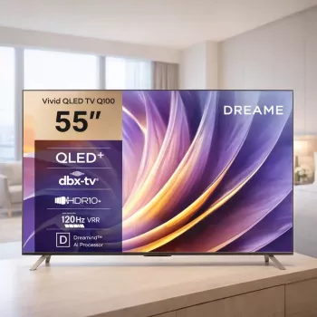 Smart TV Dreame Vivid Q100 55 palcov, QLED+, 4K UHD, Google TV, 120 Hz, AI procesor, čierna