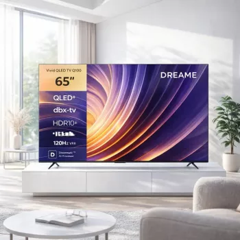 Smart TV Dreame Vivid Q100 65 palcov, QLED+, 4K UHD, Google TV, 120 Hz, AI procesor, čierna