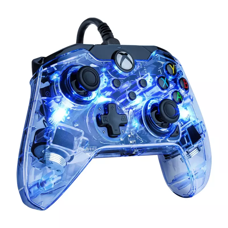 PDP Afterglow drôtový ovládač, modrý/transparentný, USB, Xbox One, Series X/S