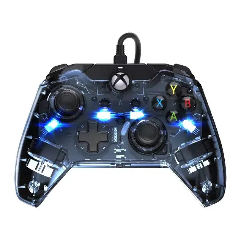 PDP Afterglow drôtový ovládač, modrý/transparentný, USB, Xbox One, Series X/S