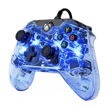 PDP Afterglow drôtový ovládač, modrý/transparentný, USB, Xbox One, Series X/S