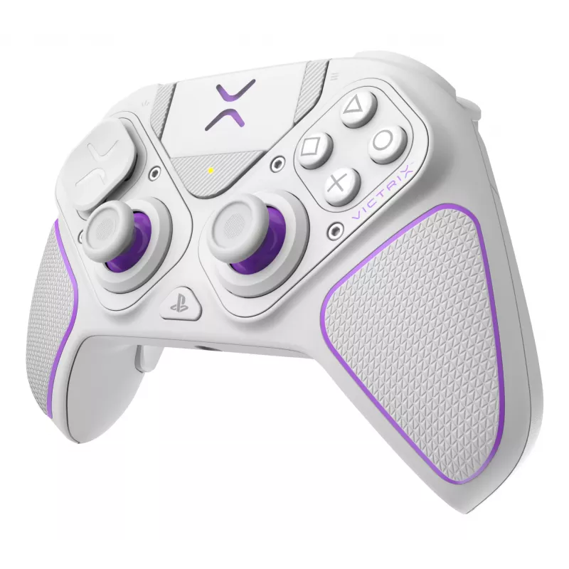 Gamepad VICTRIX 052-002-WH drôtový & bezdrôtový RF/USB, USB-C, 2000mAh, PC/PS4/PS5, fialová/biela