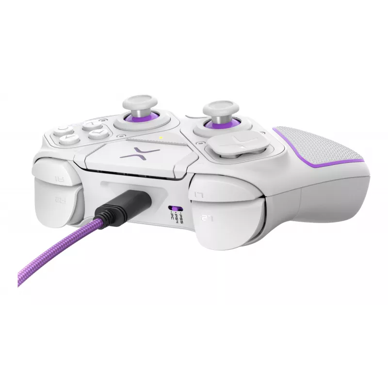 Gamepad VICTRIX 052-002-WH drôtový & bezdrôtový RF/USB, USB-C, 2000mAh, PC/PS4/PS5, fialová/biela