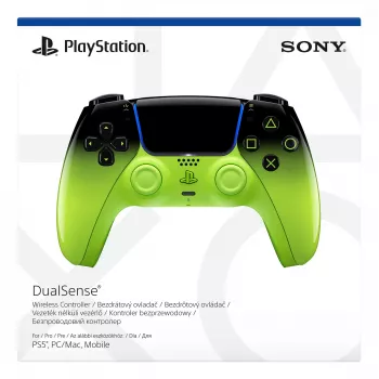 Gamepad Sony DualSense pre PlayStation 5 — Bluetooth/USB, čierna/zelená, analógový/digitálny, USB-C
