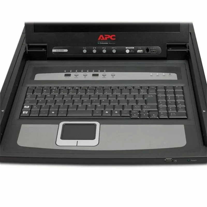 APC 17 palcová racková LCD konzola s integrovaným analógovým 8-portovým KVM prepínačom