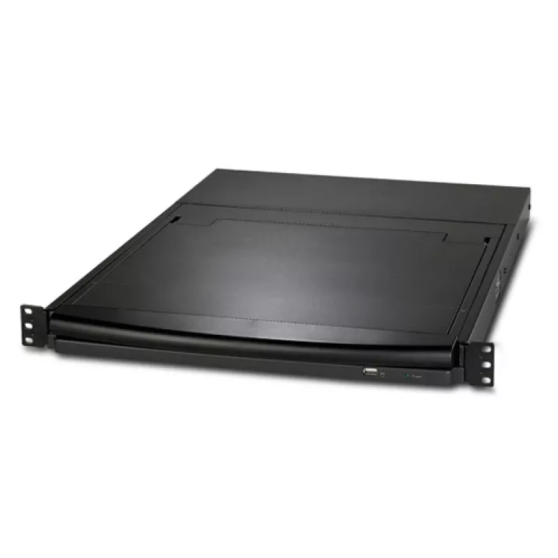 APC 17 palcová racková LCD konzola s integrovaným analógovým 8-portovým KVM prepínačom