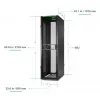 APC NetShelter SX Server Rack Gen 2, 45U, 2124H x 600W x 1070D mm, s bočnými stenami, čierny