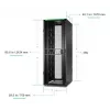 APC NetShelter SX Server Rack Gen 2, 45U, 2124H x 750W x 1070D mm, s bočnými stenami, čierny