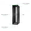 APC NetShelter SX Server Rack Gen 2, 45U, 2124H x 600W x 1200D mm, s bočnicami, čierna