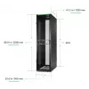 APC NetShelter SX Server Rack Gen 2, 48HE, 2258H x 600B x 1200T mm, s bočnicami, čierna