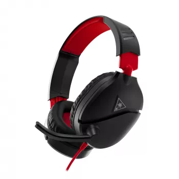 Over-Ear stereo herná headset Turtle Recon 70 — čierna, káblová stereo, ovládacie prvky na jednej mušli