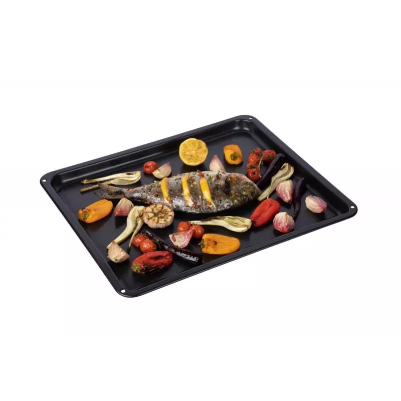 Plech na pečenie Electrolux E9OOAF11 — obdĺžnikový 385×465×25 mm, nepriľnavý, čierny