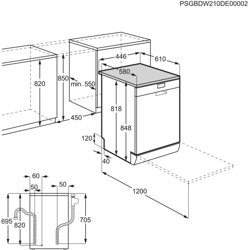 Electrolux ESA42110SW voľne stojaca umývačka riadu 9 súprav 47 dB