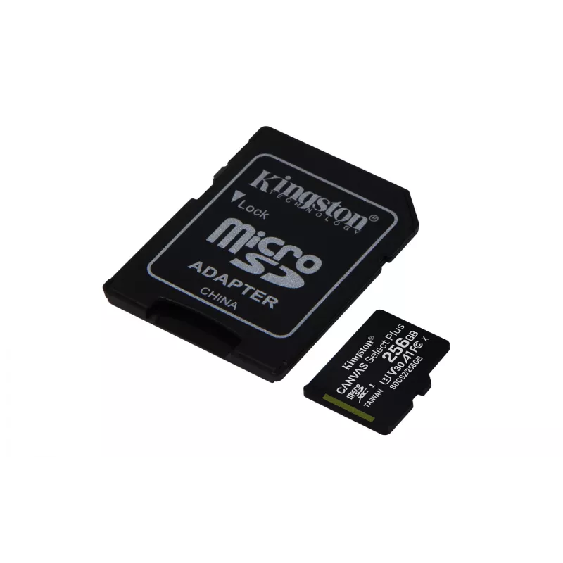 Kingston Technology Canvas Select 256GB micSDXC Plus 100R A1 C10 karta + adaptér