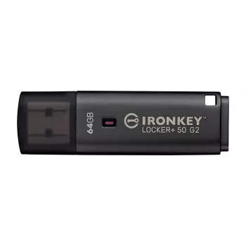 USB flash disk KINGSTON IronKey Locker Plus 50 G2 64 GB, USB Type-A, USB 3.2 Gen 1, AES-256, FIPS 197