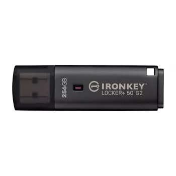 USB flash disk KINGSTON IronKey Locker Plus 50 G2 256 GB, USB Type-A, USB 3.2 Gen 1, AES-256, FIPS 197