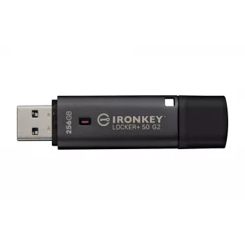 USB flash disk KINGSTON IronKey Locker Plus 50 G2 256 GB, USB Type-A, USB 3.2 Gen 1, AES-256, FIPS 197