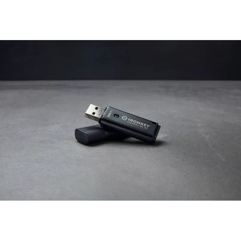 USB flash disk KINGSTON IronKey Locker Plus 50 G2 256 GB, USB Type-A, USB 3.2 Gen 1, AES-256, FIPS 197