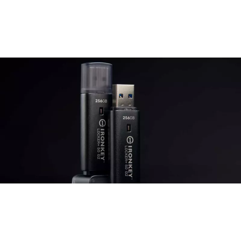 USB flash disk KINGSTON IronKey Locker Plus 50 G2 256 GB, USB Type-A, USB 3.2 Gen 1, AES-256, FIPS 197
