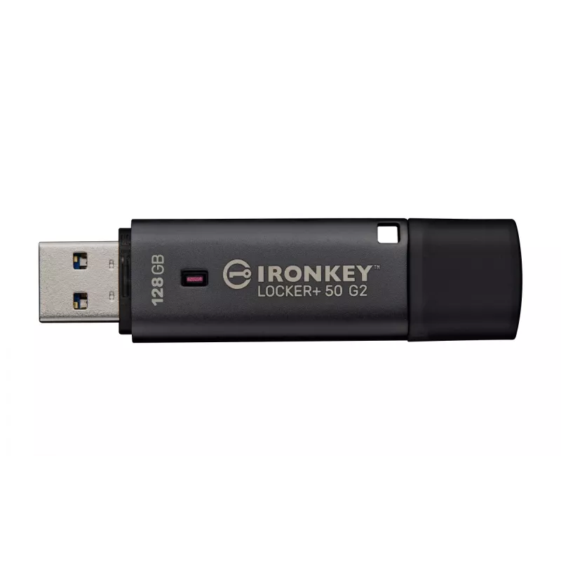 USB flash disk KINGSTON IronKey Locker Plus 50 G2 128GB, USB Type-A, USB 3.2 Gen 1, AES-256, FIPS 197