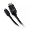 C2G USB-C na DisplayPort adaptérový kábel 4K 30 Hz 1,8 m čierny