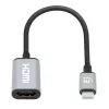 Manhattan USB-C na HDMI kábel, 4K@60Hz, 5 Gbit/s (USB 3.2 Gen1 alias USB 3.0), 15 cm, čierny, konektor samec na konektor samica, tri roky záruka