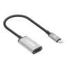 Manhattan USB-C na HDMI kábel, 4K@60Hz, 5 Gbit/s (USB 3.2 Gen1 alias USB 3.0), 15 cm, čierny, konektor samec na konektor samica, tri roky záruka