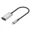 Manhattan USB-C na HDMI kábel, 4K@60Hz, 5 Gbit/s (USB 3.2 Gen1 alias USB 3.0), 15 cm, čierny, konektor samec na konektor samica, tri roky záruka