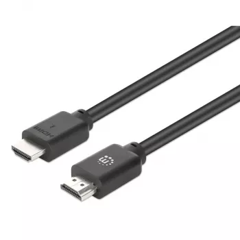 Manhattan HDMI 4K@60Hz kábel s Ethernetom, 10 m, vhodný pre VŠETKY 4K a 1080p/HD aplikácie – teraz vylepšiť alebo pripraviť na neskôr, konektor samec na konektor samec, čierny, Ultra HD 4K x 2K, doživotná záruka, Premium High Speed