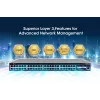 Intellinet 54-port L3 Fully Managed PoE+ Switch so 48 Gigabit Ethernet portami a 6 SFP+ uplinkmi