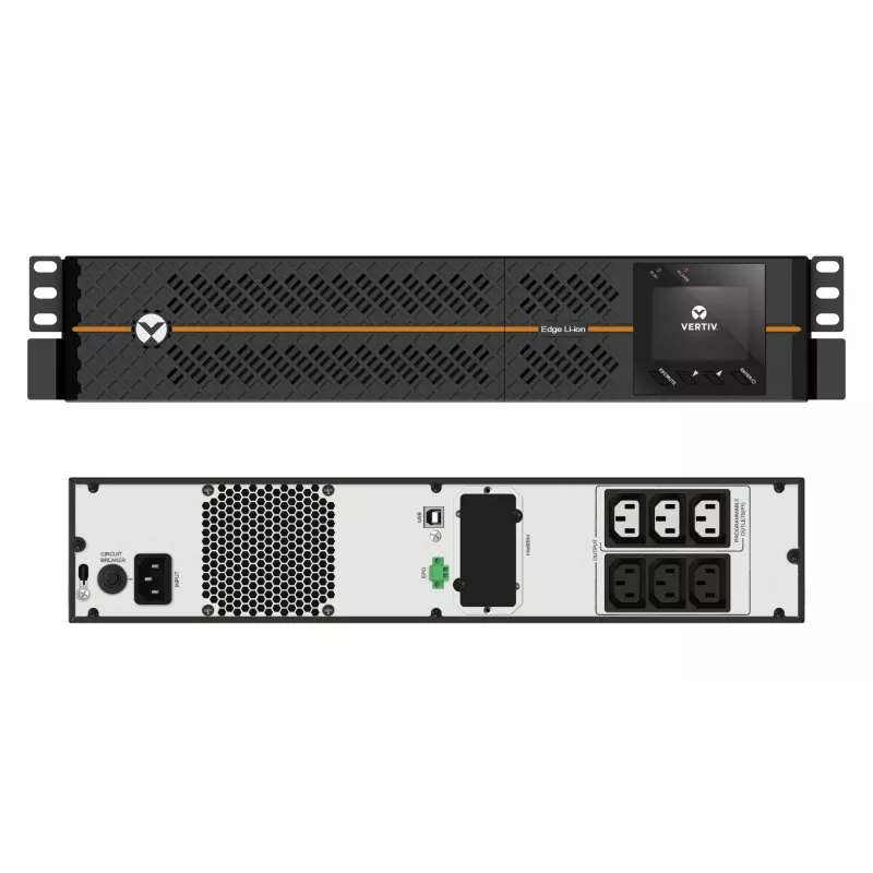 Vertiv EDGELI-1500IRT2U neprerušiteľné napájanie (UPS) Line-Interactive 1,5 kVA 1350 W 6 AC výstupov
