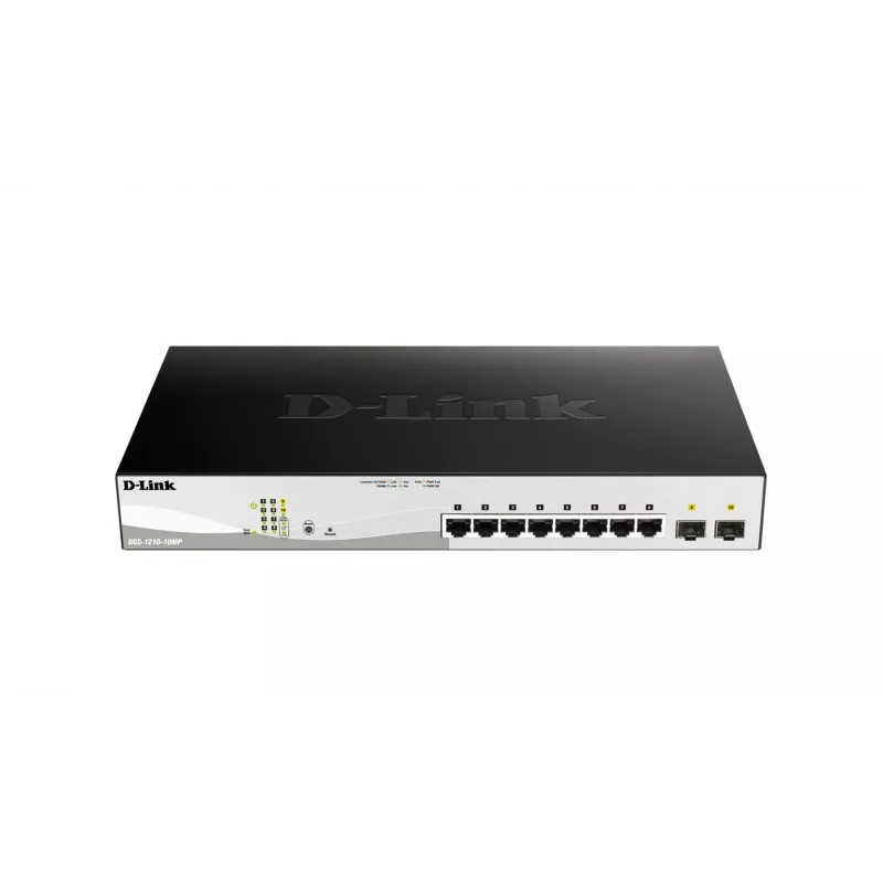 D-Link 10-portový Gigabit PoE+ Smart Managed switch vrátane 2 SFP portov