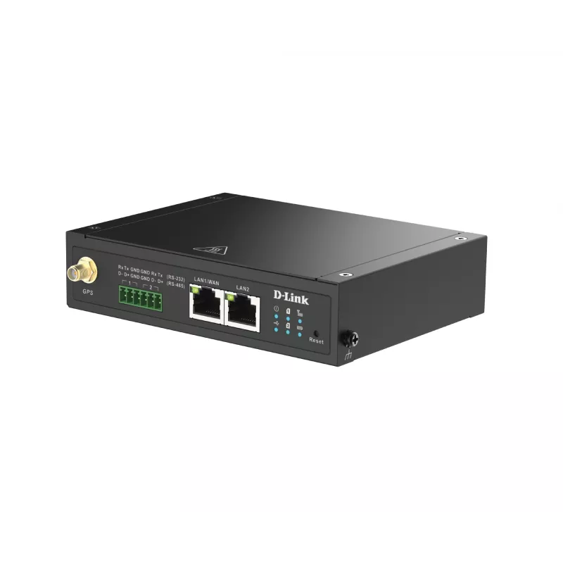 D-Link 4G LTE IIoT brána, mobilná brána, čierna, 4G, LTE, LTE, MicroSD (TransFlash), externá